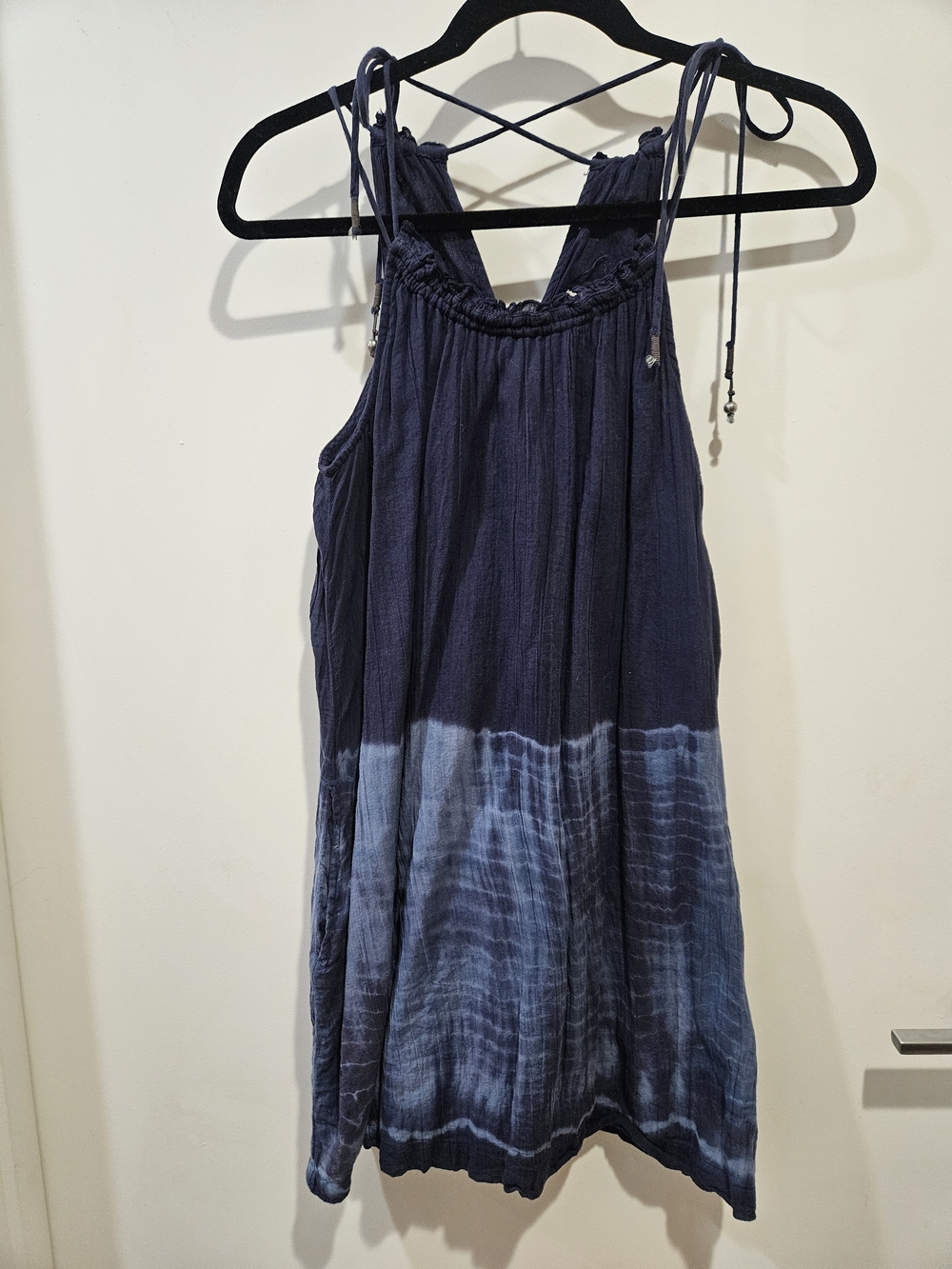 American Eagle Outfitters Deep Navy Textured Sleeveless Top